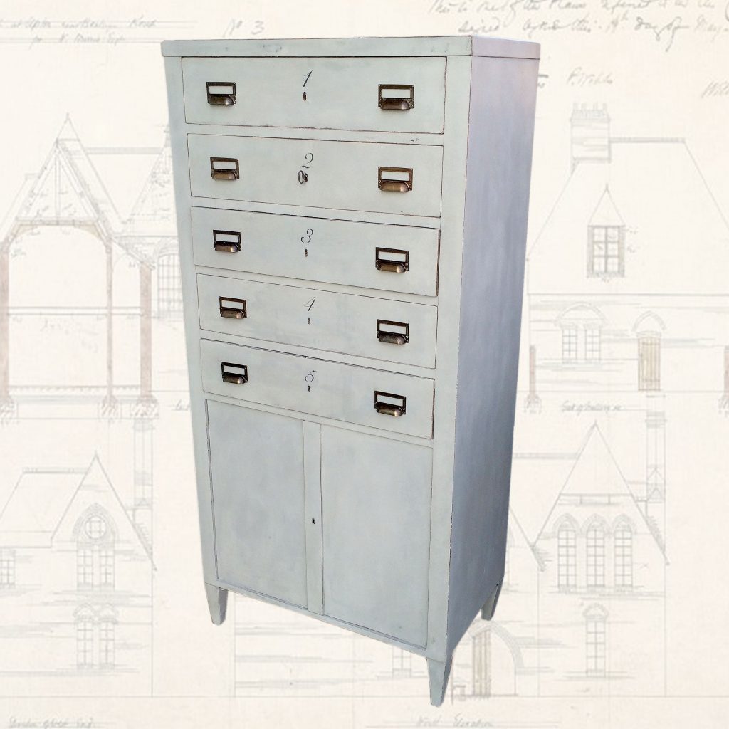 Painted-Vintage-Filing-Cabinet-front-view-napoleonrockefeller.com