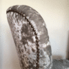 Silver velvet armchair| velvet tub chair| velvet button back| velvet chairs