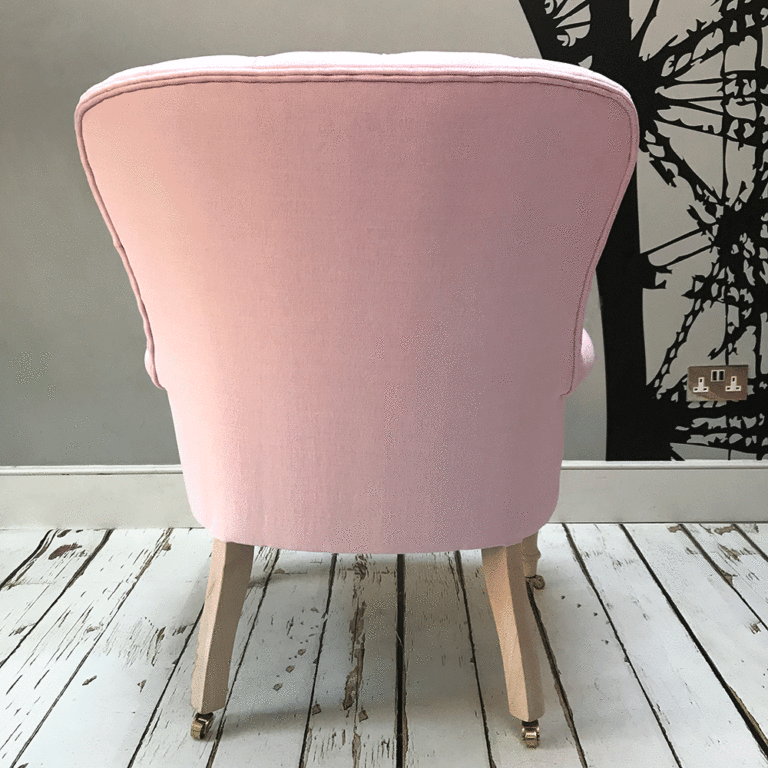 Rose Pale Pink Armchair NapoleonRockefeller Vintage and retro furniture, bespoke hand