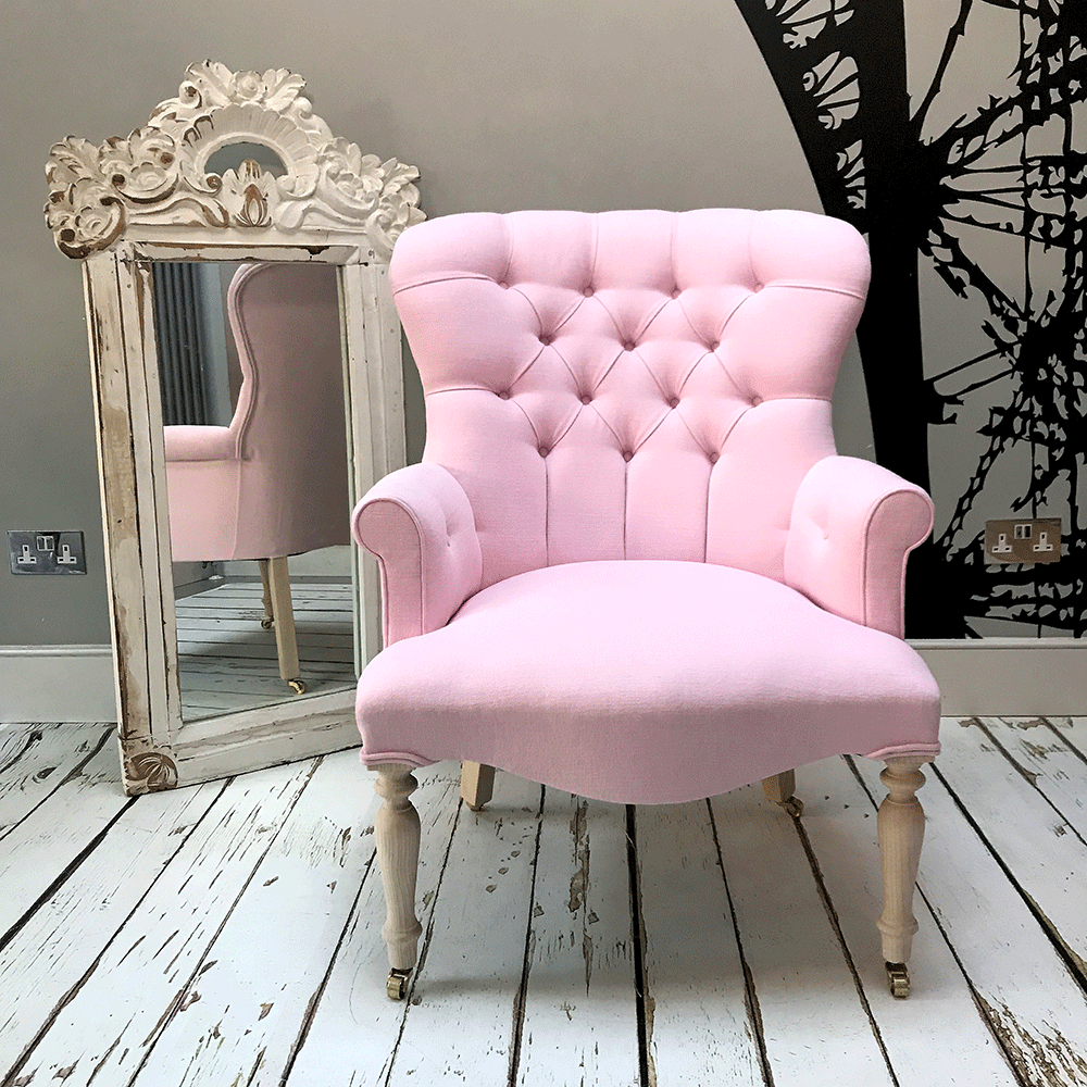 rose pale pink armchair