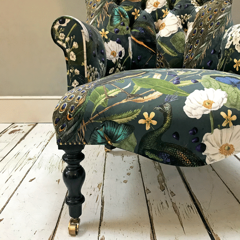 Anaise Peacock Armchair NapoleonRockefeller Vintage and retro furniture, bespoke hand