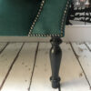 handcrafted seating | green velvet sofa | emerald velvet | green velvet sofas | hand made chairs | London sofas | London seating |London chairs | Chaise Longue | Chaise | Bespoke chairs | Napoleon Rockefeller