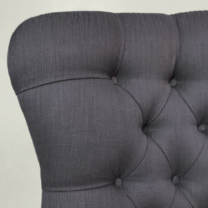 Romo Linara|Romo|Dark Grey|Linen|Armchair|Bespoke|Handcrafted|Upholstered|London interiors|Home decor|Seating|Home|Lounge|Living room|Bedroom|Neutrals|London sofas|London interiors