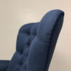Dark blue|Navy|Blue|Romo|Linen|Armchair|Handcrafted|Seating|Chair|Bespoke|Lounge chair|Interiors|Interior style|Bedroom chair|Living room|Boudoir|Home decor|London